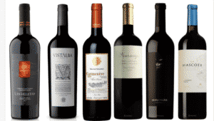 Seis garrafas de vinhos