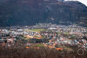 Castelgrande e arredores em Bellinzona, Suíça.