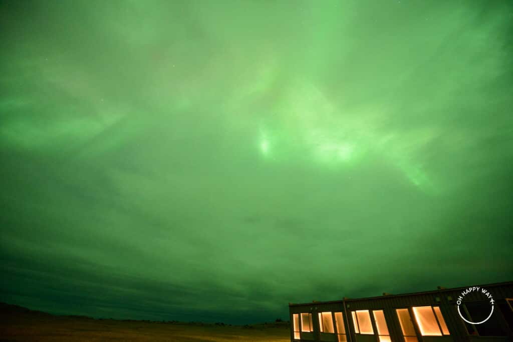 Dicas de viagem: Aurora Boreal vista do Fosshotel Nupar, na Islândia