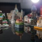Várias miniaturas de cidades