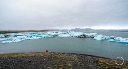 Lagoa glacial de Jokulsarlon, na Islândia