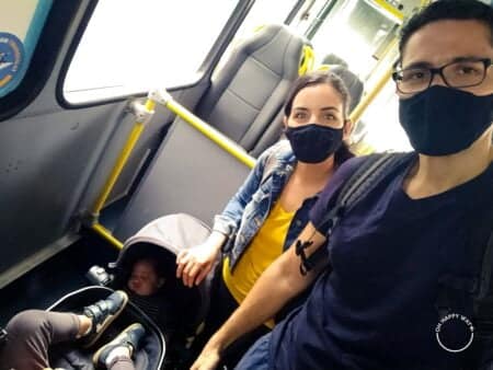 Viajar na pandemia: no ônibus do aeroporto