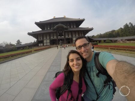 Bruna e Marcos em Nara, Japão