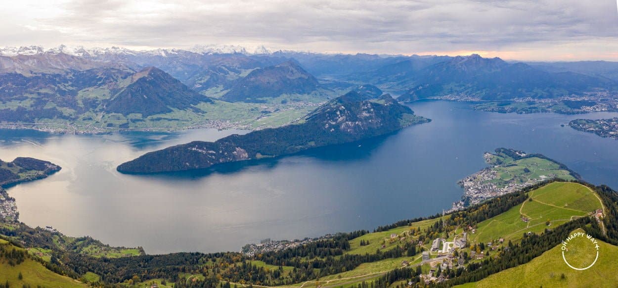 Lago Lucerna visto do monte Rigi, na Suíça