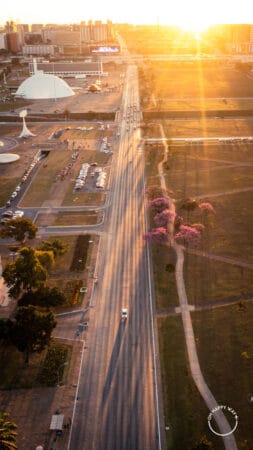 Fotos aéreas de Brasília: Eixo Monumental em Brasília.