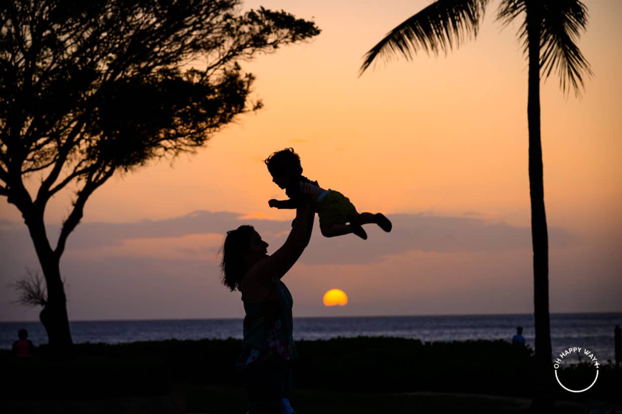 o que fazer no Hawaii: Pôr do sol na praia de Ko'Olina em Oahu, Havaí.