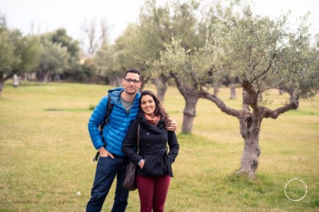 O que fazer em Mendoza: Marcos e Bruna na vinícola Trapiche