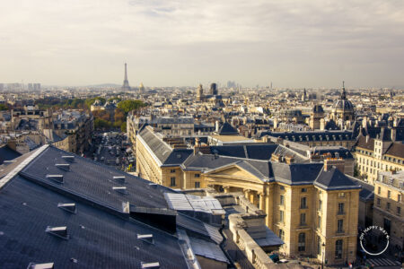 Panorama de Paris vista do topo do Panteão.