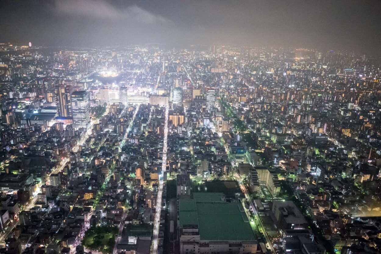 Vista noturna da Tokyo Skytree