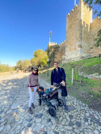 Bruna e Marcos no Castelo de São Jorge