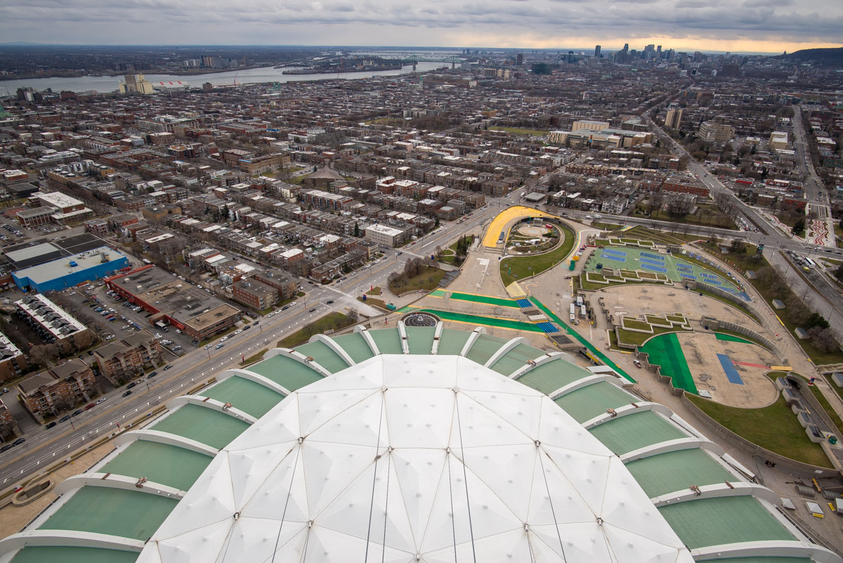 Teto do Estádio Olímpico de Montreal, no Canadá