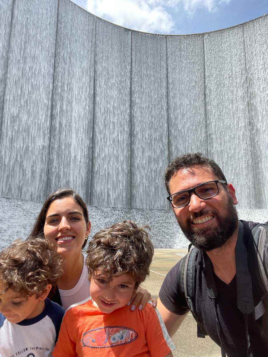 Nossa família na cachoeira