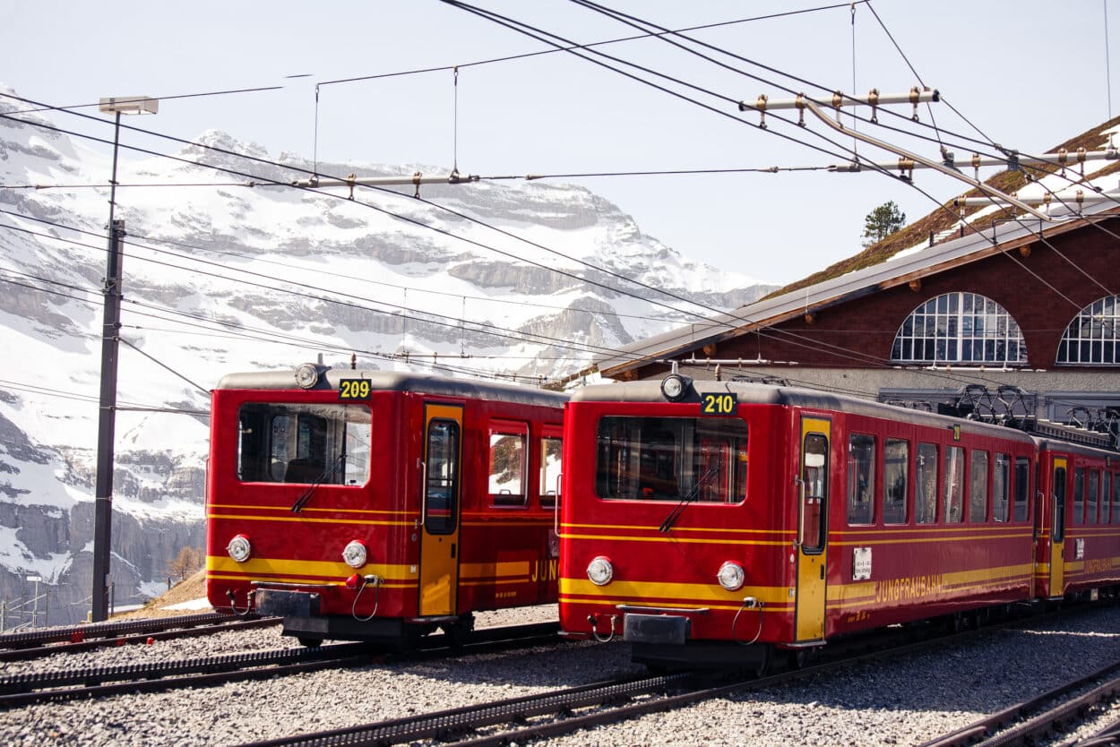 Trens no monte Jungfrau